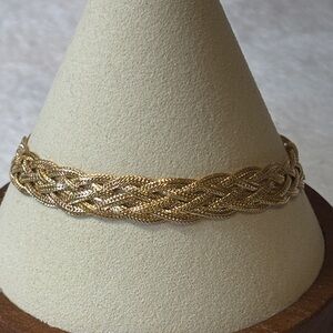 Braided Mesh Bracelet 18k Yellow Gold Filled 7.5”